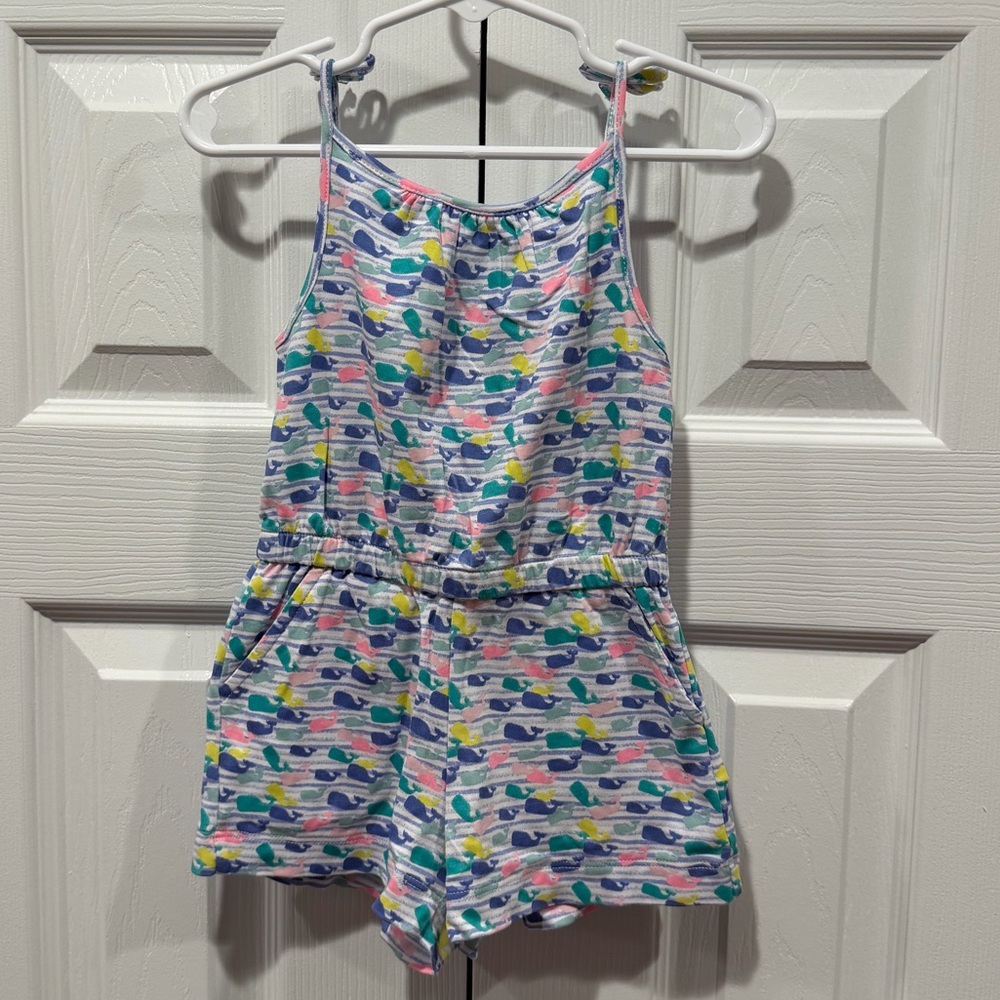 Vineyard Vines Multicolor Whale Print Romper